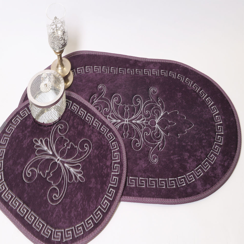 Tapis de bain Ipekce 2 pièces - violet