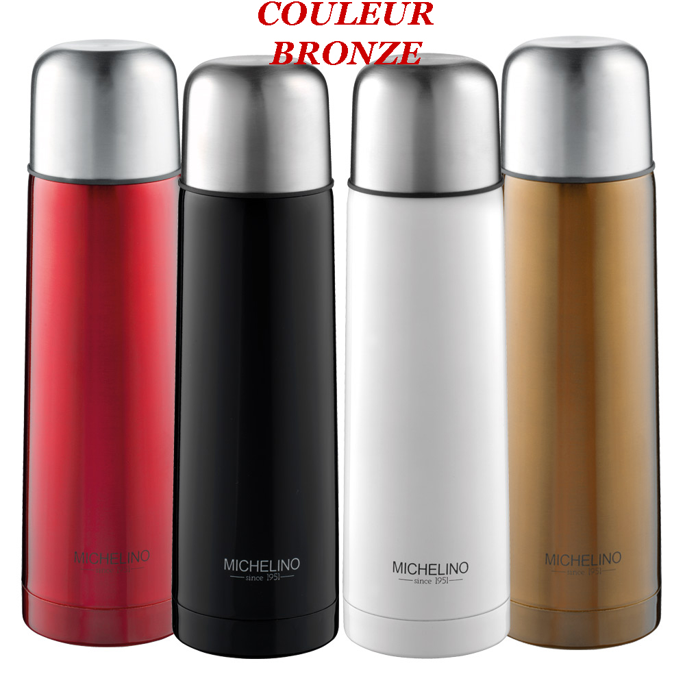 Bouteille isolante en acier inoxydable 1,0 ltr. Michelino - bronze